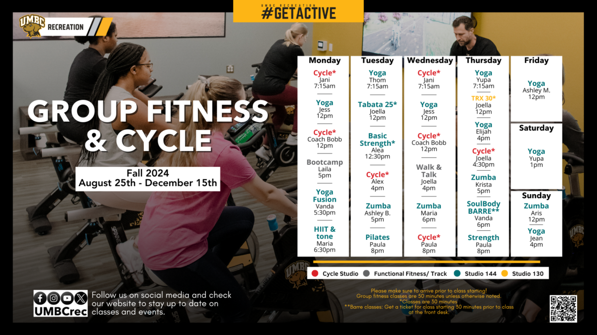 Fall ’24 Group Fitness Schedule