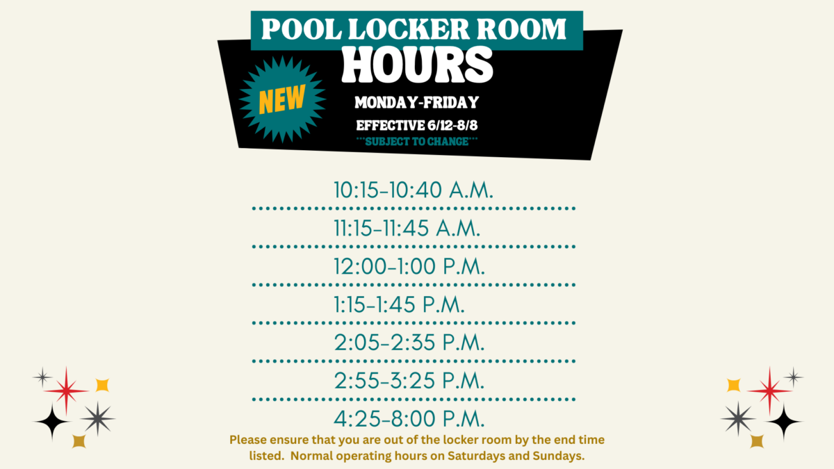 Pool Locker Room Hours